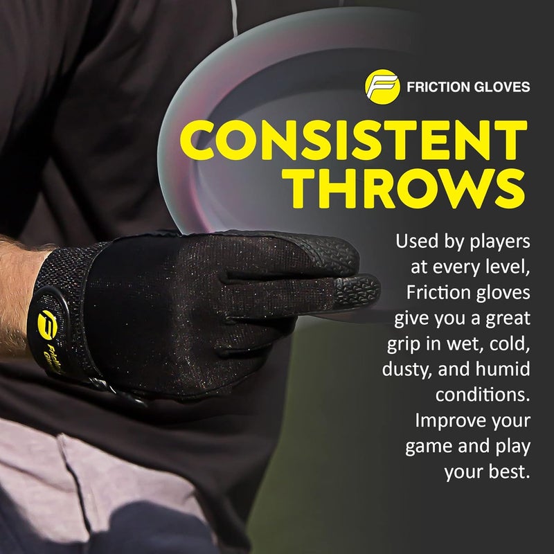 Friction Gloves Disc Sports Gloves - Rubberized Palm and Fingers for Amazing Grip on All Your Throws - Perfect for Driving & Putting - Play Your Best in Any Weather - Image 4